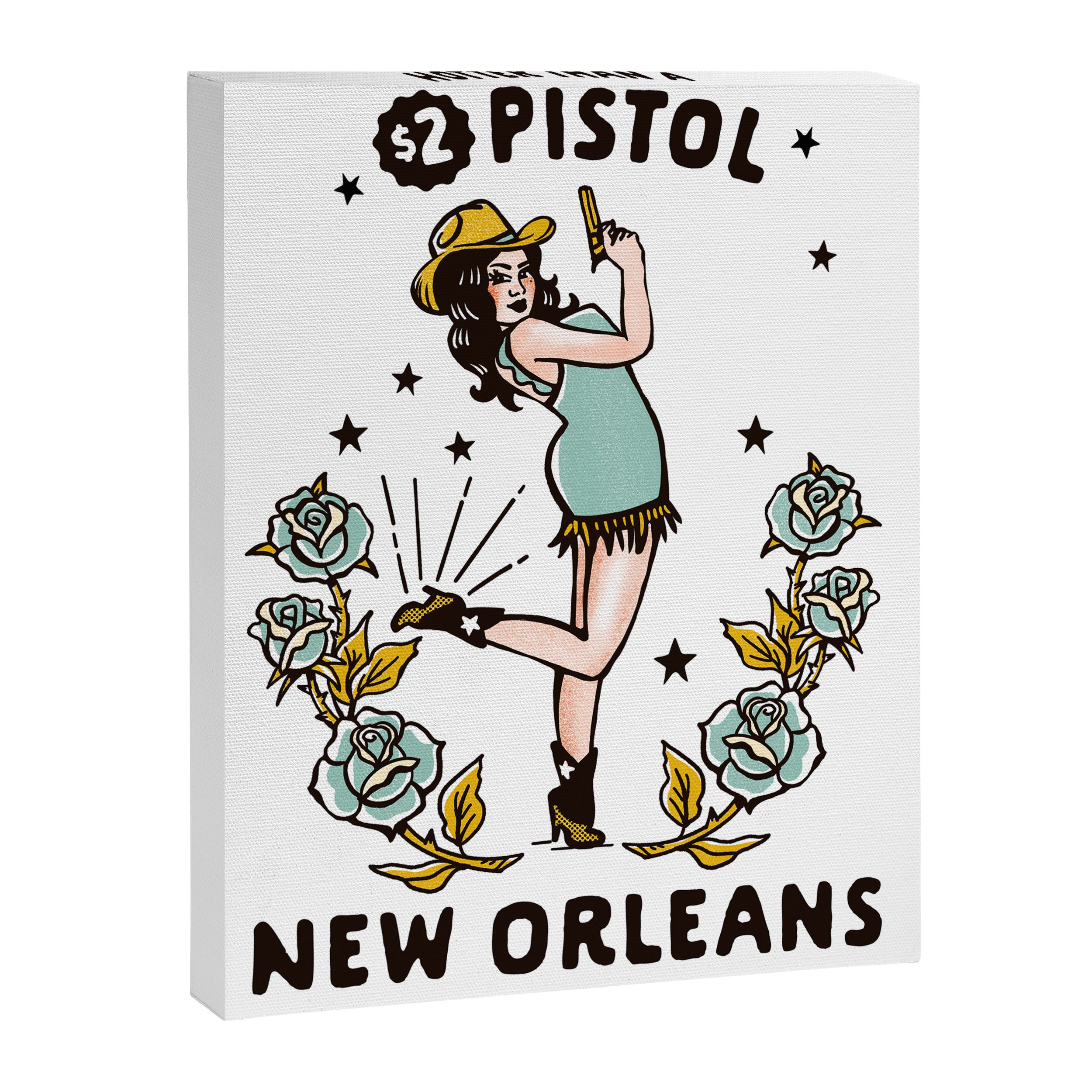 New Orleans, Louisiana Cowgirl: Hotter Than A $2 Pistol Canvas Print Gallery Image 6