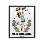 New Orleans, Louisiana Cowgirl: Hotter Than A $2 Pistol Framed Canvas Print Gallery Image 6