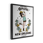 New Orleans, Louisiana Cowgirl: Hotter Than A $2 Pistol Framed Canvas Print Gallery Image 2