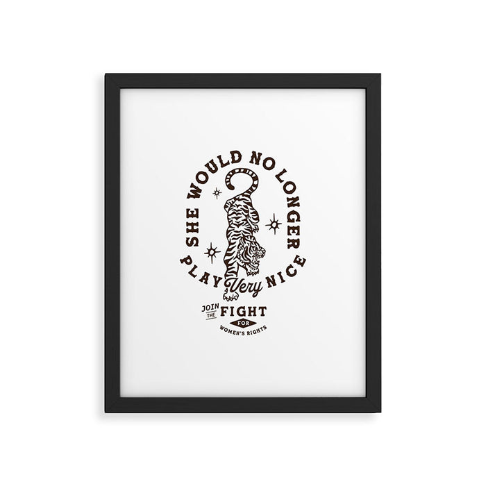 Feminist Women's Rights Quote Supporting Feminism Framed Art Print Gallery Image 1
