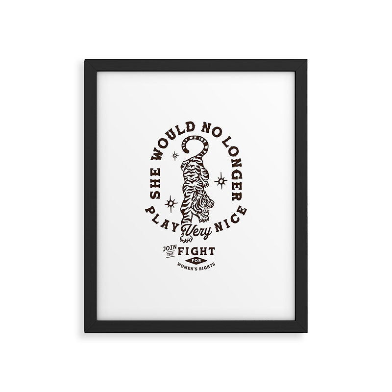 Feminist Women's Rights Quote Supporting Feminism Framed Art Print Gallery Image 5