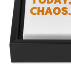 Not Today Chaos! Funny Man Punching Shark Tattoo Style Art Framed Canvas Print Gallery Image 3