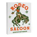 Old Rodeo Saloon: Giddy Up Buttercup. Vintage Cowgirl Pinup Art Canvas Print Gallery Image 6
