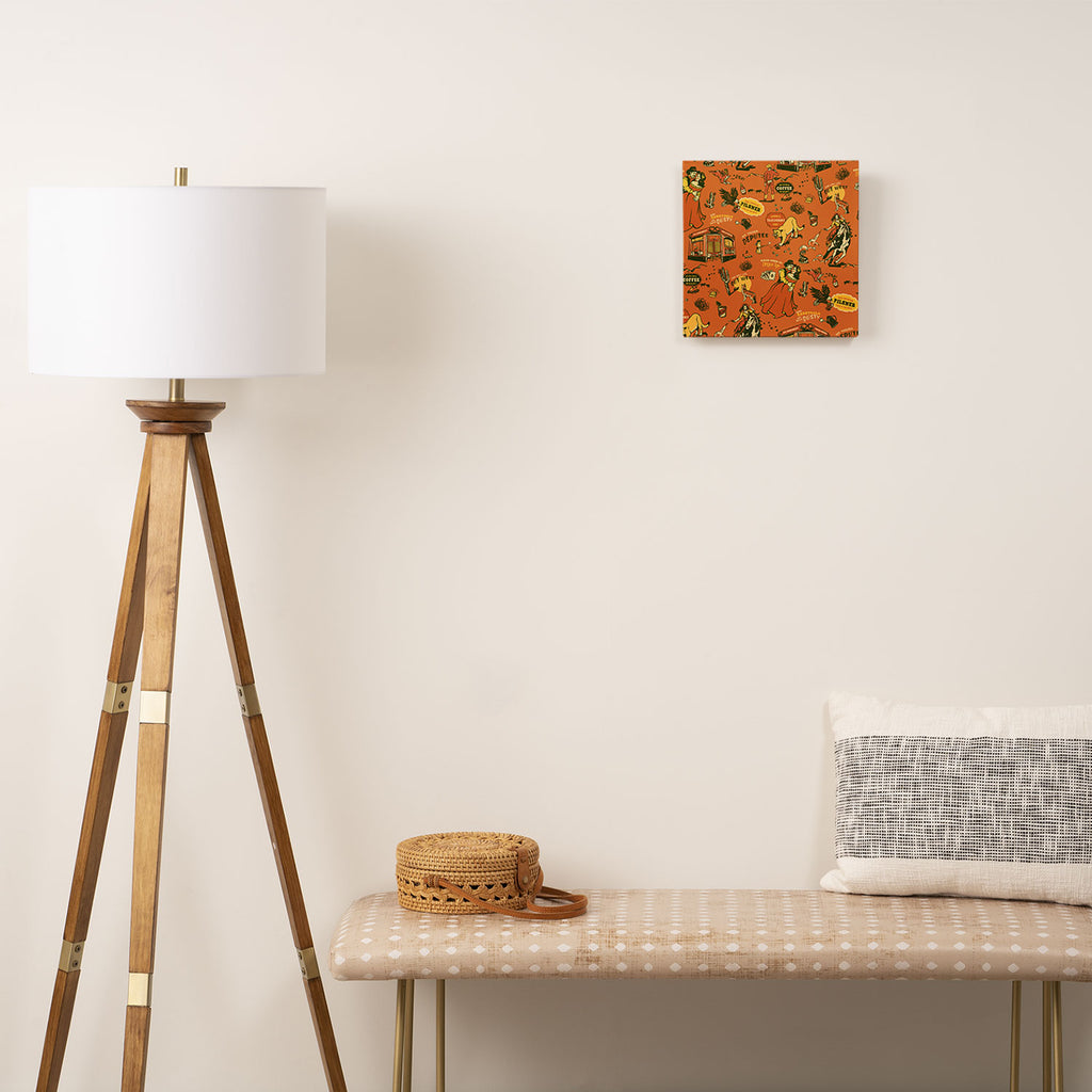 Old West-Inspired Vintage Pattern Canvas Print Gallery Image 2