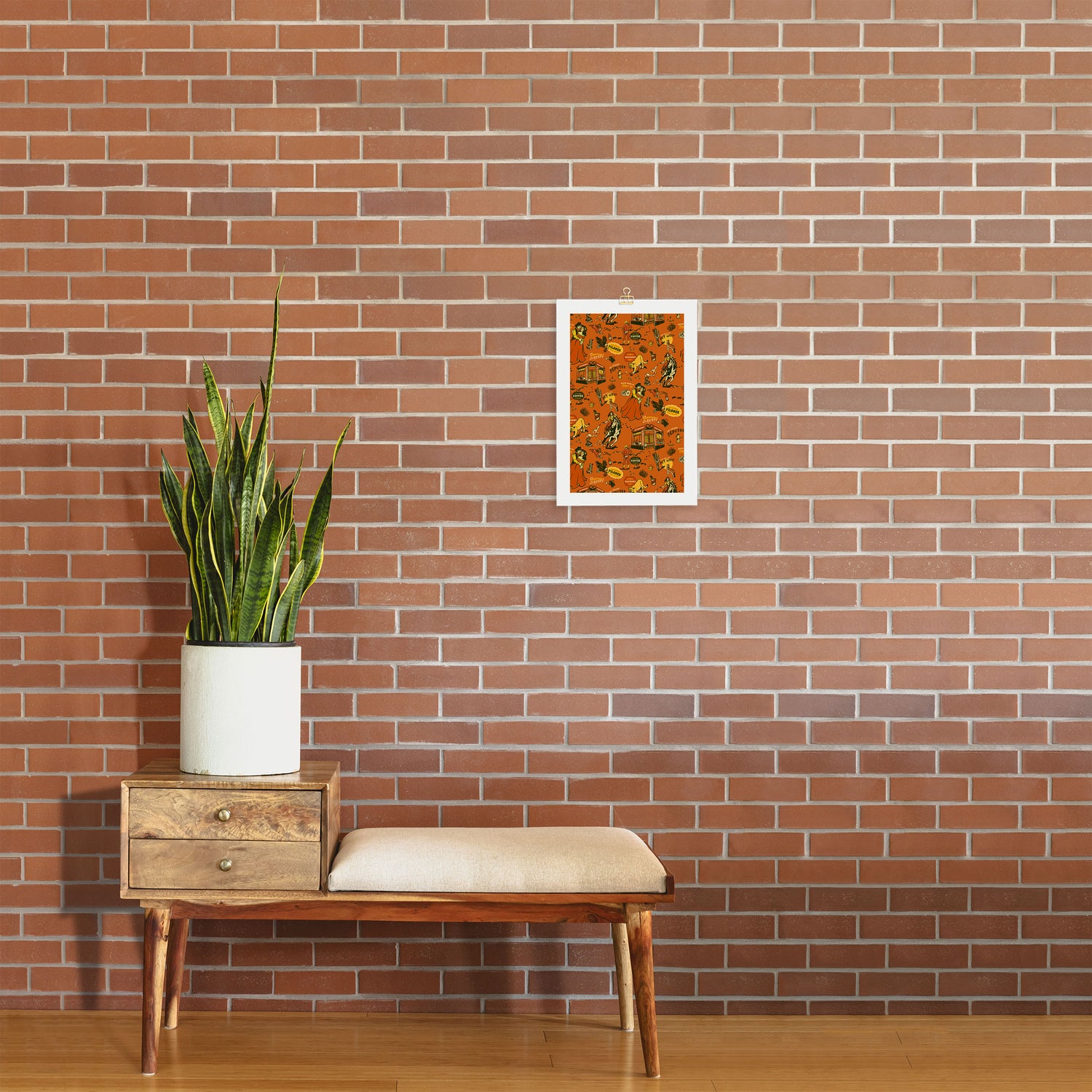 Old West-Inspired Vintage Pattern Art Print Gallery Image 2