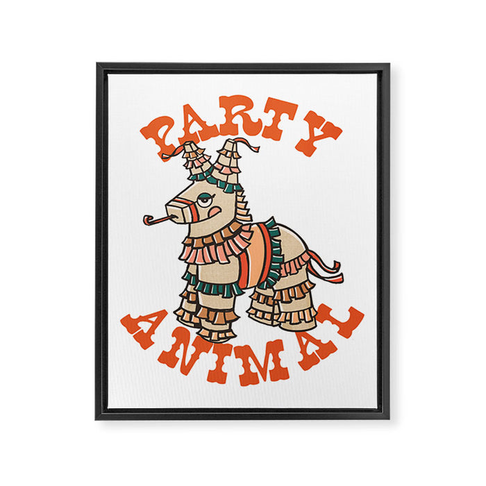Party Animal Donkey Pinata Framed Canvas Print Gallery Image 1