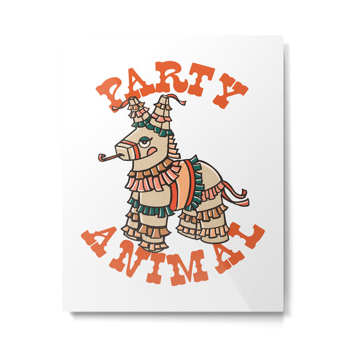 Party Animal Donkey Pinata Metal Print Gallery Image 1