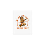 Play Freely Lovers & Loners Blues Fest Guitar Girl Art Print Gallery Image 1