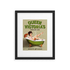 "Queen Victoria's English Gin" Cool Vintage Pinup Girl Alcohol Ad Wall Art Framed Art Print Gallery Image 5