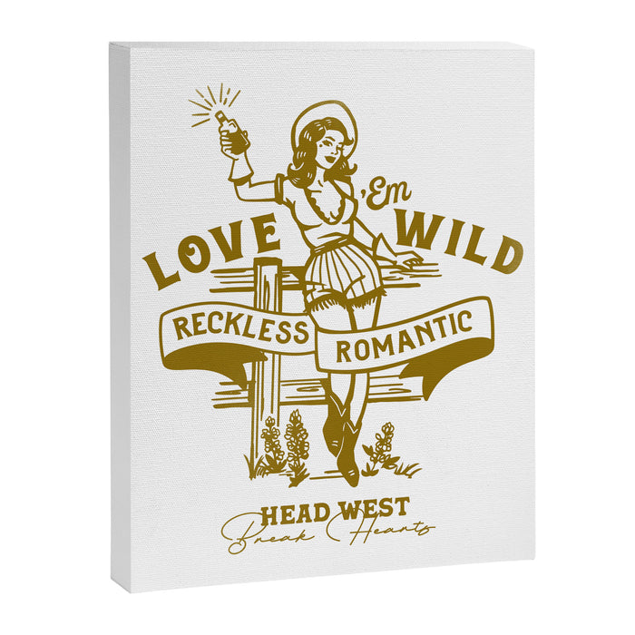 Reckless Romantic Cowgirl Canvas Print Gallery Image 1