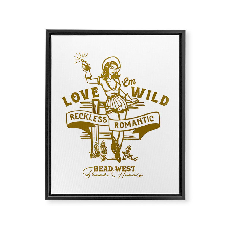Reckless Romantic Cowgirl Framed Canvas Print Gallery Image 6