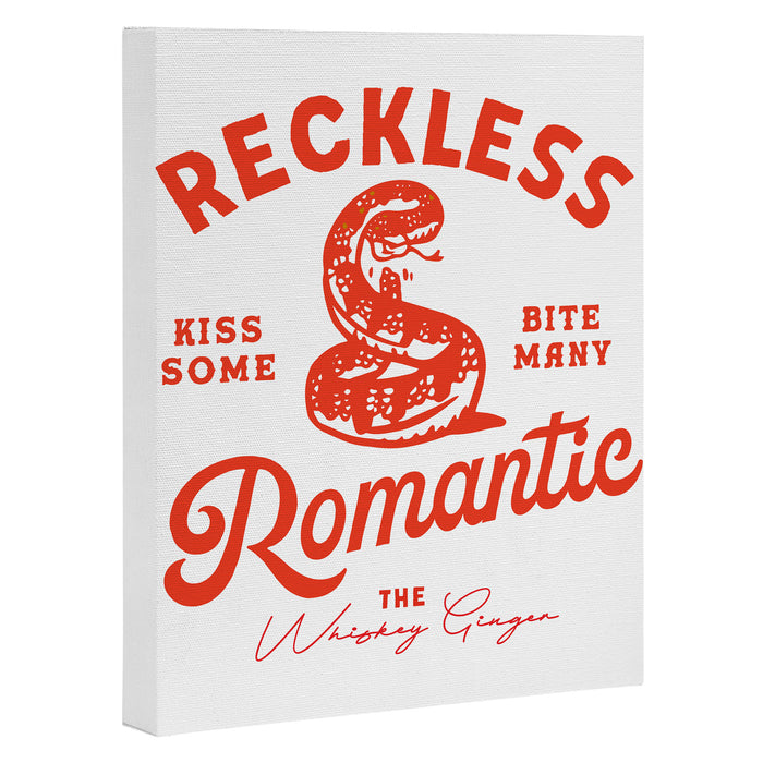 Reckless Romantic: Kiss Some, Bite Many.  Canvas Print Gallery Image 1