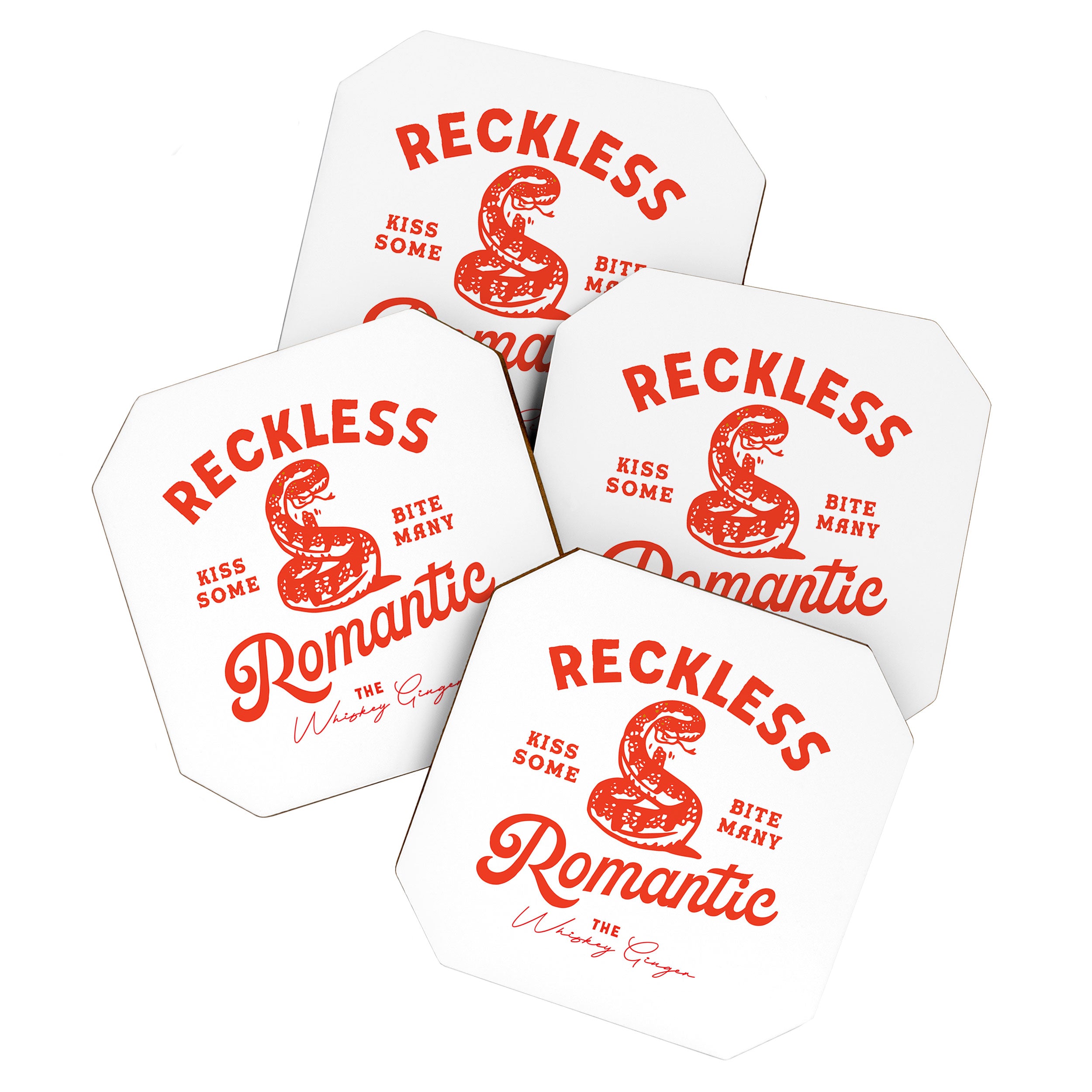Reckless Romantic: Kiss Some, Bite Many.  Coaster Gallery Image 1