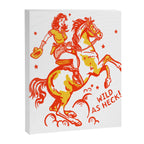 Retro Cowgirl Horse Riding Art. Vintage Western Decor Canvas Print Gallery Image 8