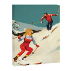 Retro Skiing Couple Canvas Print Gallery Image 8
