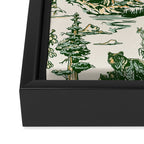 Sequoia National Park California Vintage Travel Art Pattern Framed Canvas Print Gallery Image 3