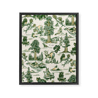 Sequoia National Park California Vintage Travel Art Pattern Framed Canvas Print Gallery Image 8