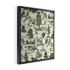 Sequoia National Park California Vintage Travel Art Pattern Framed Canvas Print Gallery Image 2