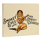 Smokey Eyes Were Her Perfect Disguise Guitar Pinup Girl Canvas Print Gallery Image 6