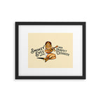 Smokey Eyes Were Her Perfect Disguise Guitar Pinup Girl Framed Art Print Gallery Image 5