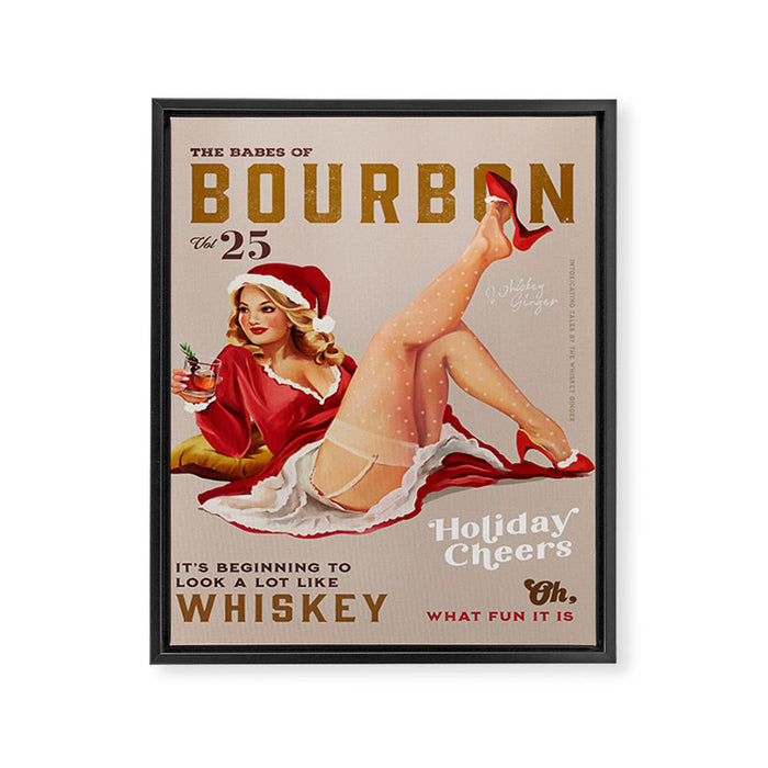 The Babes Of Bourbon Vol. 25: Holiday Cheers Framed Canvas Print Gallery Image 1
