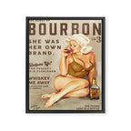 "The Babes Of Bourbon" Pretty Blonde Pin Up Girl Art Framed Canvas Print Gallery Image 6