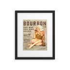 "The Babes Of Bourbon" Pretty Blonde Pin Up Girl Art Framed Art Print Gallery Image 5