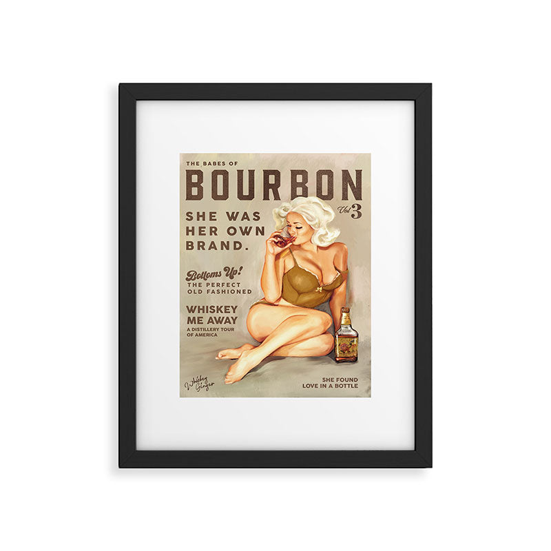 "The Babes Of Bourbon" Pretty Blonde Pin Up Girl Art Framed Art Print Gallery Image 5
