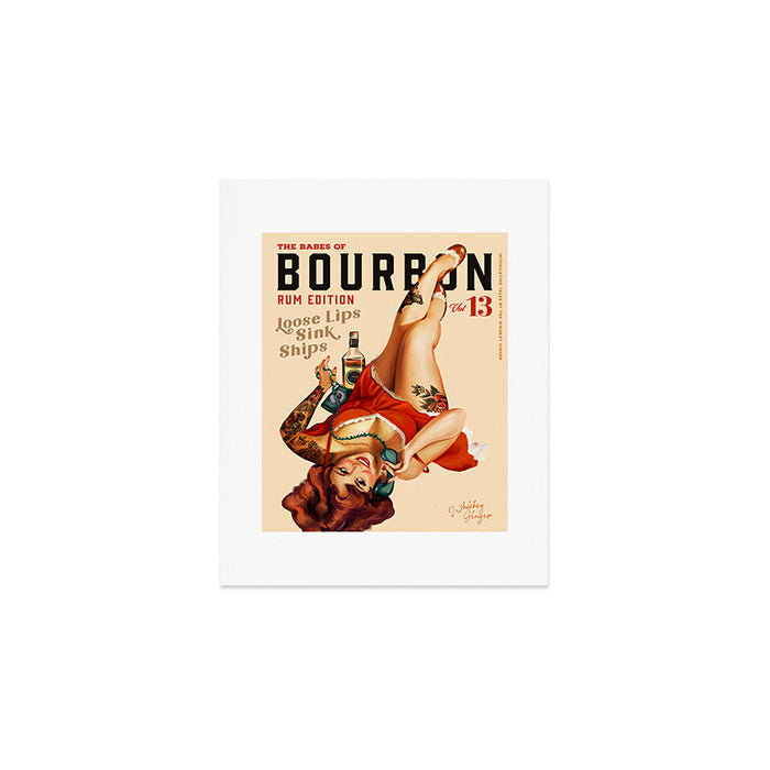 "The Babes Of Bourbon V. 13 - Rum Edition" Vintage Pin Up Girl Art Art Print Gallery Image 1