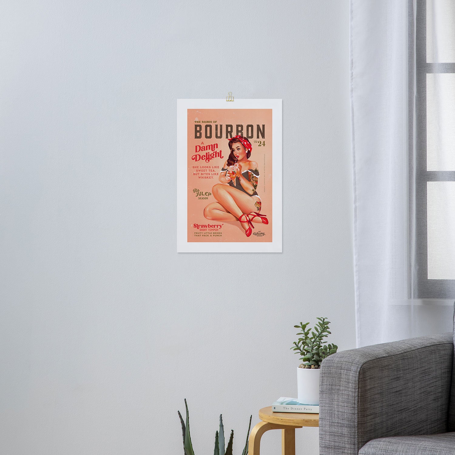 The Babes Of Bourbon Vol. 24: A Damn Delight. Vintage Pin Up Girl & Cocktail Art Art Print Gallery Image 3