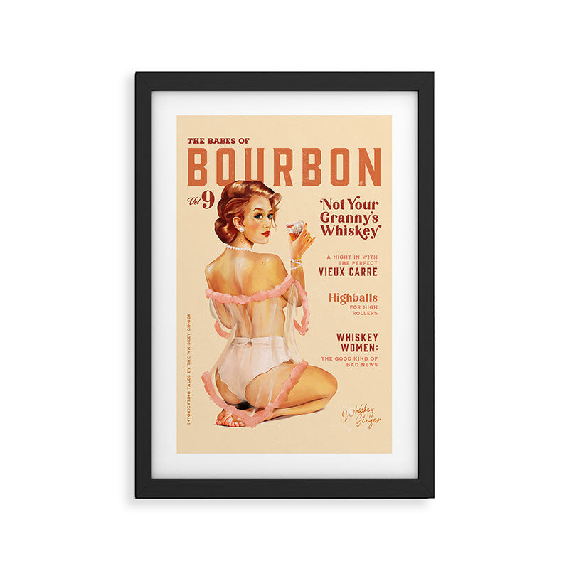 The Babes Of Bourbon Vol. 9 - Vintage Pinup Art Framed Art Print Gallery Image 2