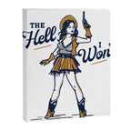The Hell I Won't: Retro Cowgirl V.2 Canvas Print Gallery Image 6