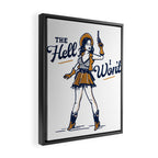 The Hell I Won't: Retro Cowgirl V.2 Framed Canvas Print Gallery Image 2