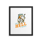 The Hell I Won't: Tattoo Redhead With A Revolver Framed Art Print Gallery Image 4