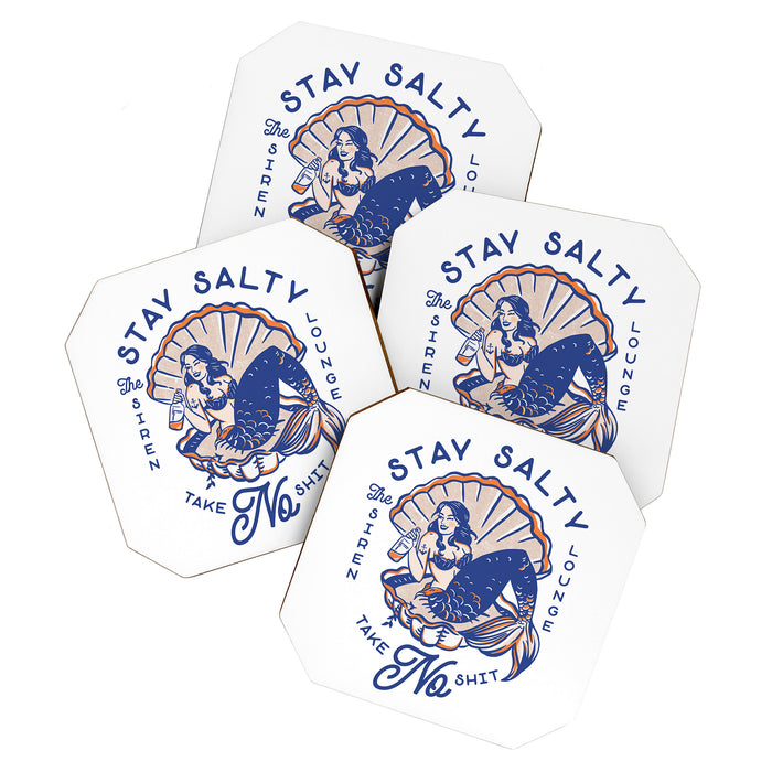 The Siren Lounge: Stay Salty & Take No Shit Coaster Gallery Image 1