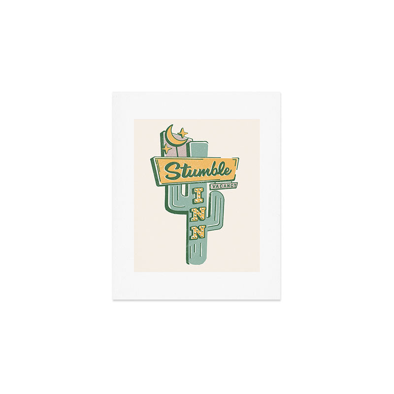 The Stumble Inn Vintage Highway Sign Art Print Gallery Image 1