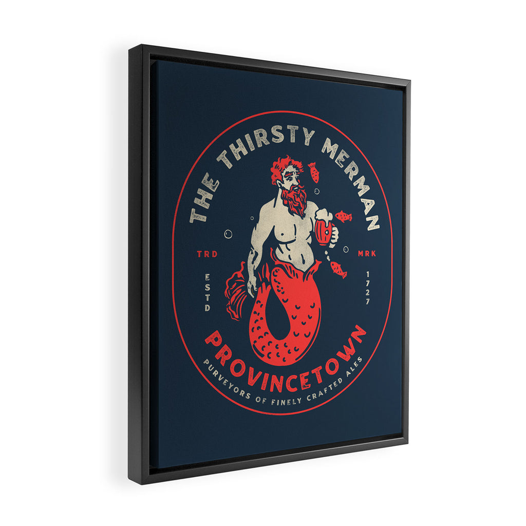 The Thirsty Merman Provincetown, Massachusetts Framed Canvas Print Gallery Image 2