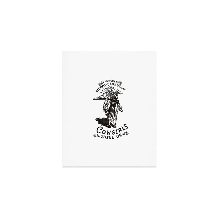 Through Storms & Shadows, Cowgirls Sine On. Retro Western Art Design. Art Print Gallery Image 1