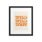 Wild Wild West Typography. Western Cowboy Art Framed Art Print Gallery Image 5