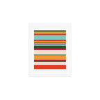 Vintage Striped Beach Pattern Art Print Gallery Image 1