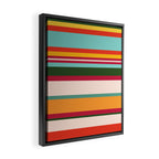 Vintage Striped Beach Pattern Framed Canvas Print Gallery Image 2