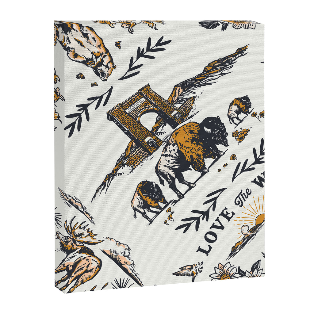 Vintage Yellowstone Pattern  Canvas Print Gallery Image 8