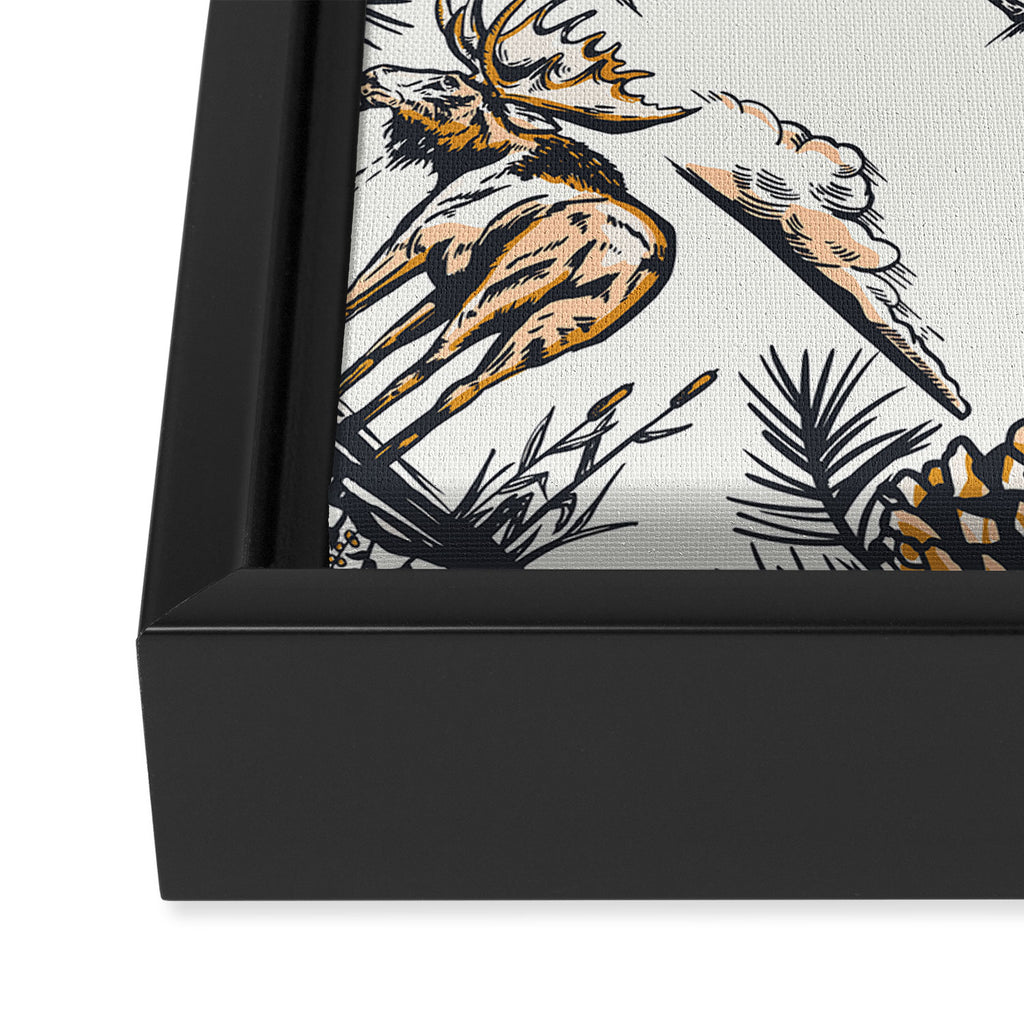 Vintage Yellowstone Pattern  Framed Canvas Print Gallery Image 3