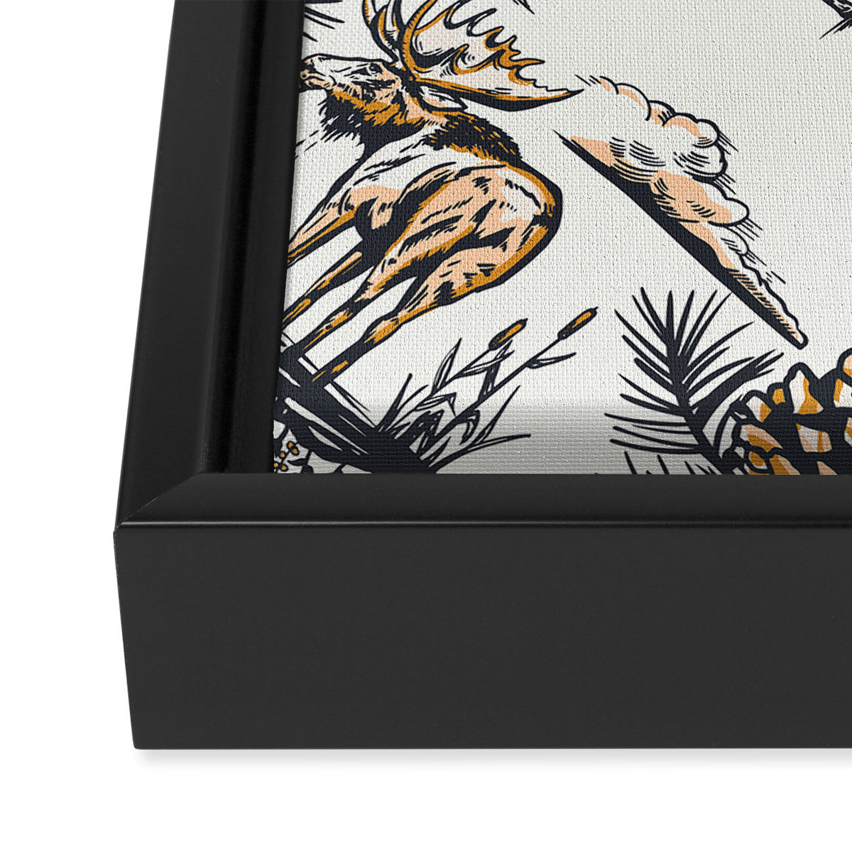 Vintage Yellowstone Pattern  Framed Canvas Print Gallery Image 3