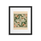 Whiskey & Lyrics Pattern Featuring A Pinup Girl Playing Guitar, Peach Cream Version Framed Art Print Gallery Image 6