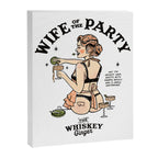 Wife Of The Party: Sexy Woman In Lingerie Making Cocktails Canvas Print Gallery Image 6