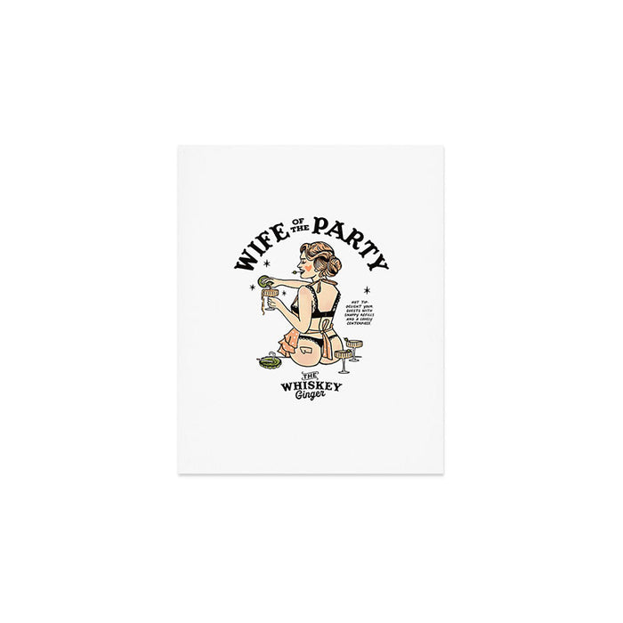 Wife Of The Party: Sexy Woman In Lingerie Making Cocktails Art Print Gallery Image 1