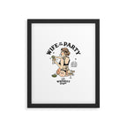 Wife Of The Party: Sexy Woman In Lingerie Making Cocktails Framed Art Print Gallery Image 5