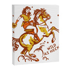 Funny Cowgirl On A Horse Canvas Print Gallery Image 8