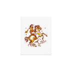 Funny Cowgirl On A Horse Art Print Gallery Image 1